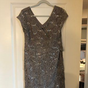 Dressbarn - Tanish Brown Dress with sequins